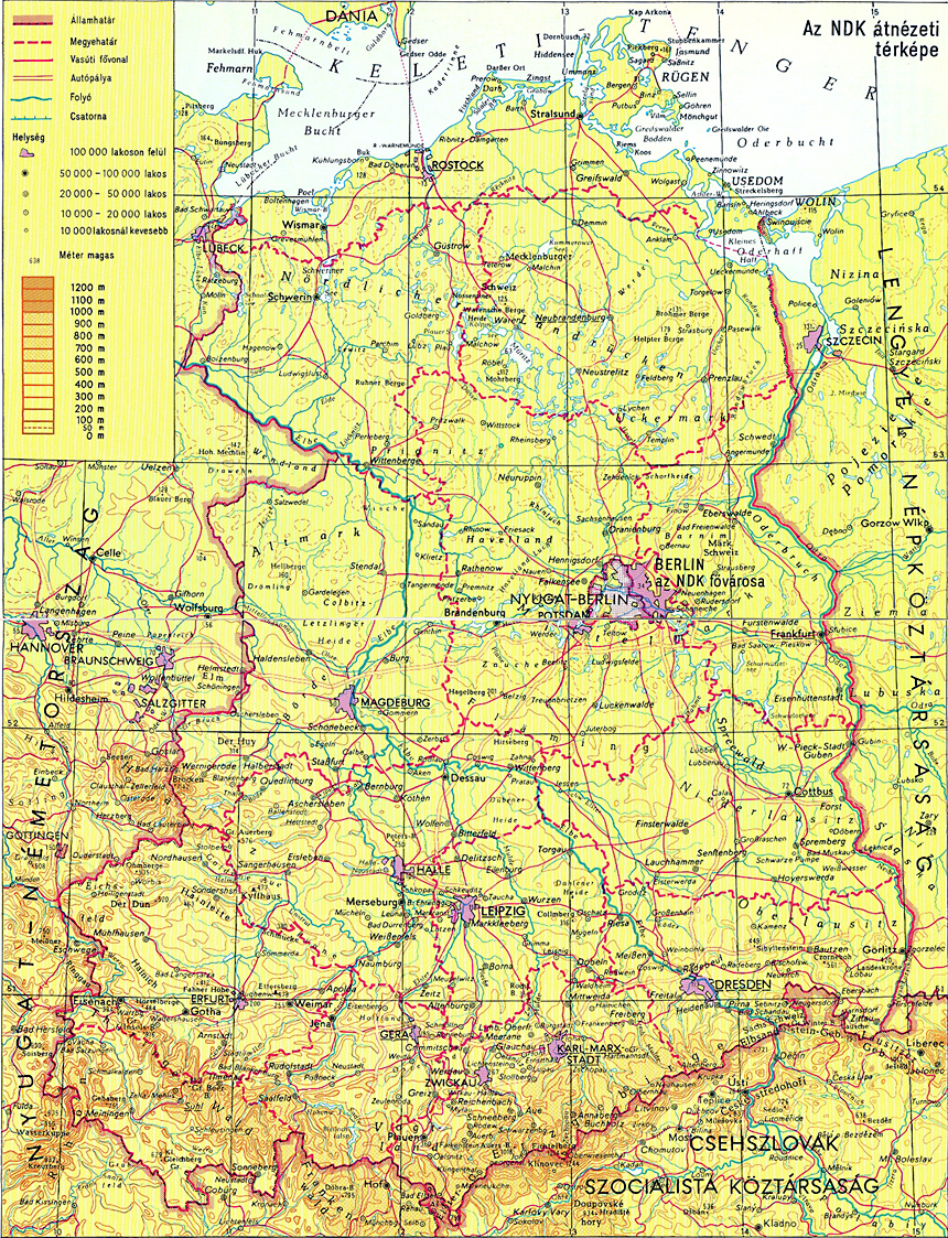 ndk térkép Német Demokratikus Köztársaság ndk térkép
